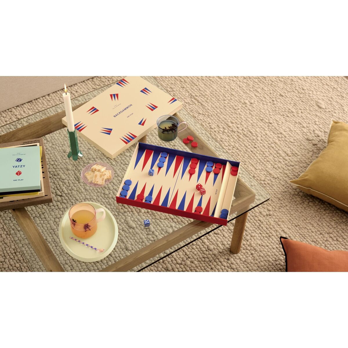 Kofi Couchtisch 100x100 Eiche/ Klar