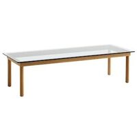 Kofi Salontafel 140x50 Eikenhout/ Helder Glas