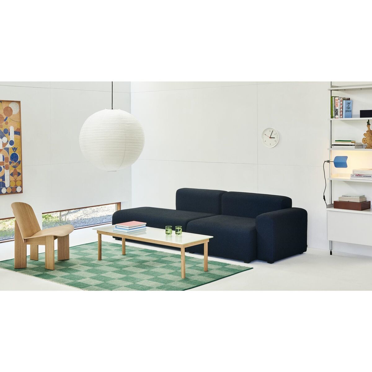 Kofi Salontafel 140x50 Eikenhout/ Helder Glas