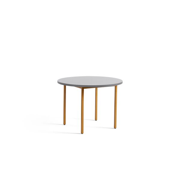 Tavolo da Pranzo Bicolore Ø105 Ocra/Grigio Chiaro