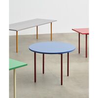 Two-Colour Dining Table Ø105 Maroon Red/Red