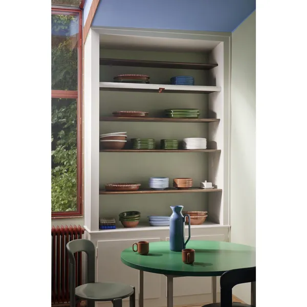Two-Colour Dining Table Ø105 Ivory/Green Mint