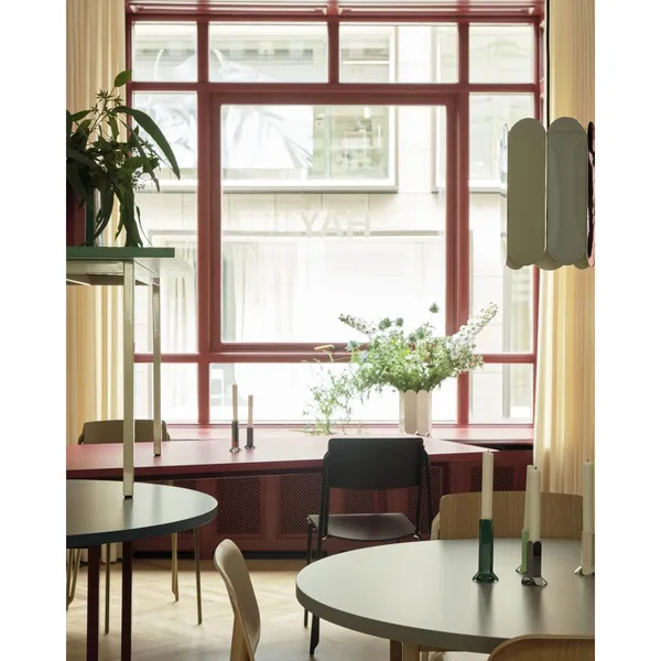 Two-Colour Dining Table Ø120 Ochre/Light Grey