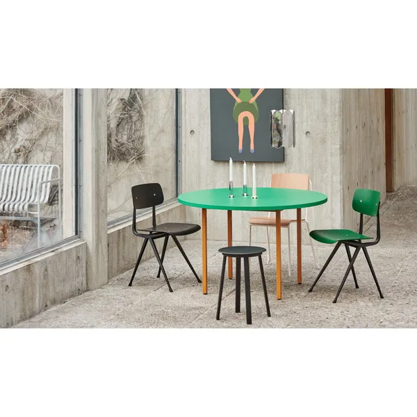Two-Colour Dining Table Ø120 Ochre/Green Mint