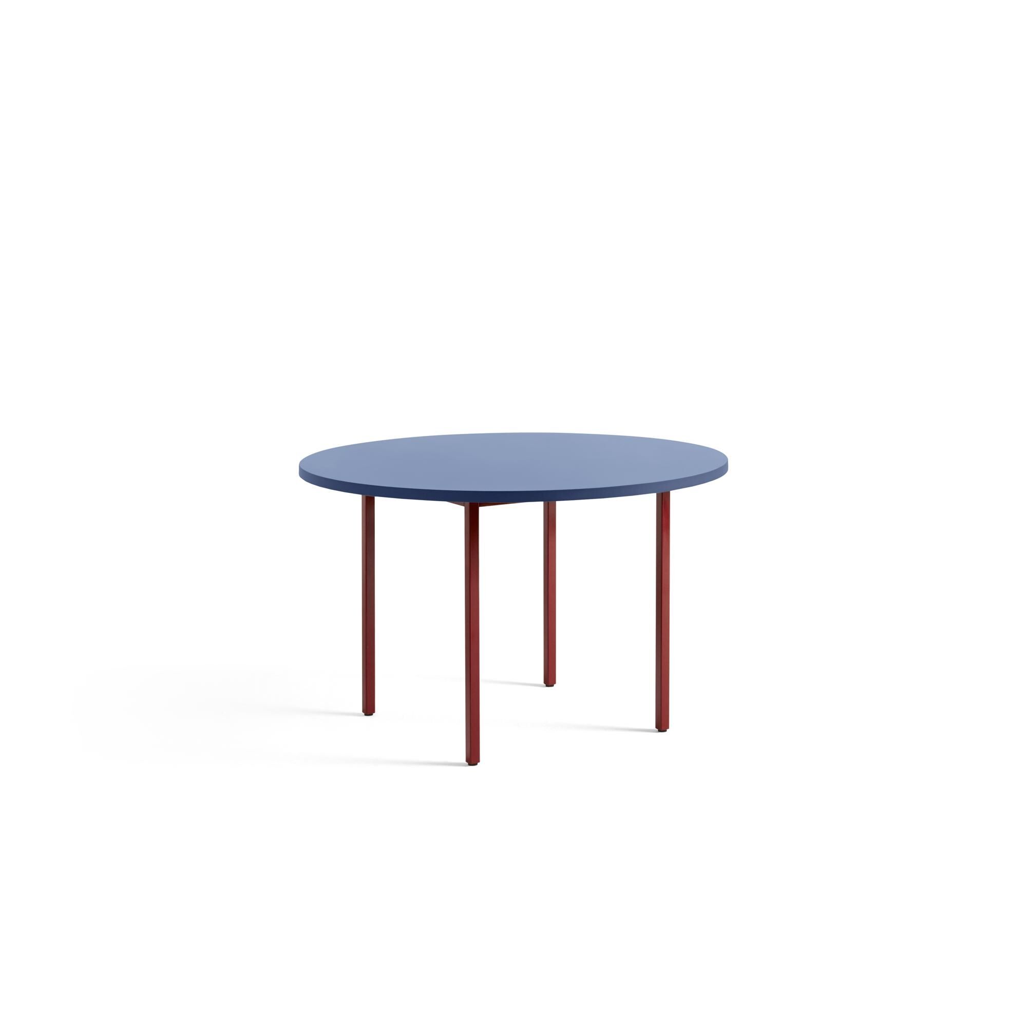 Two-Colour Spisebord 120 Maroon Red/Blue