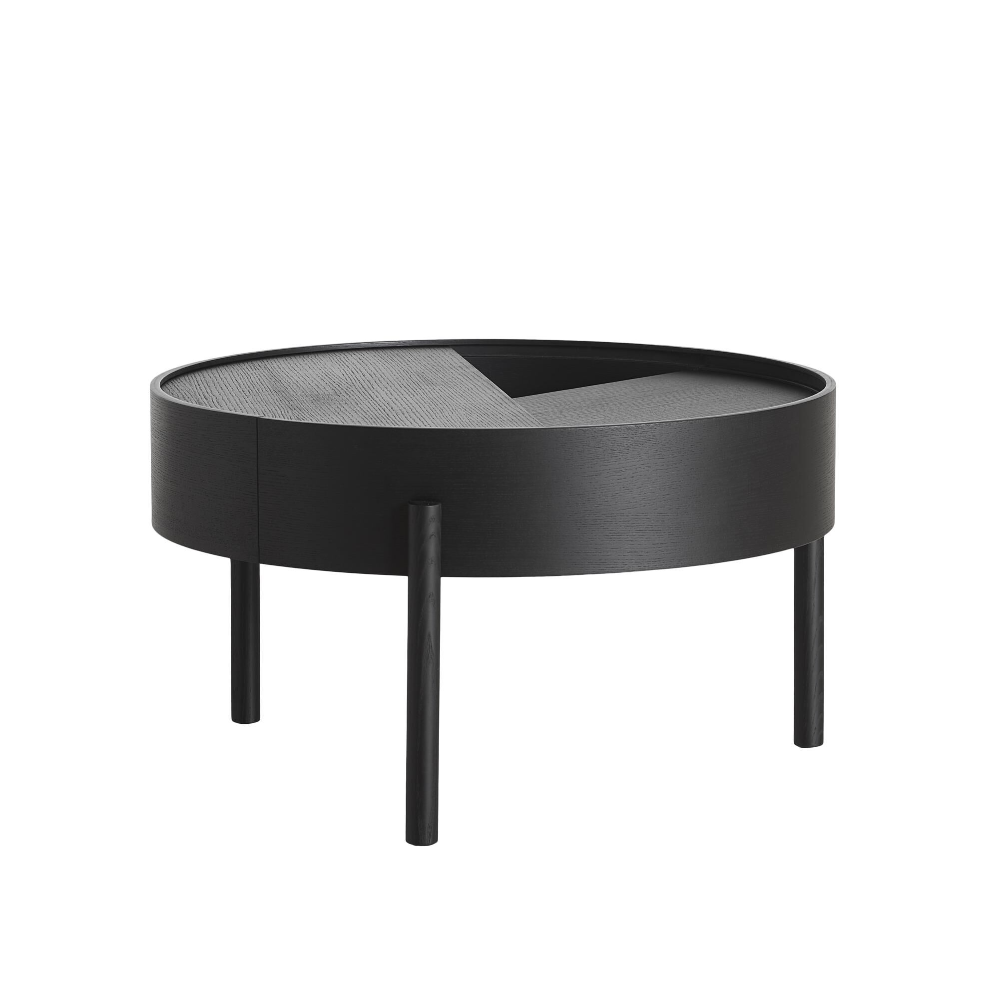 Arc Sofabord Sort Ask Ø66