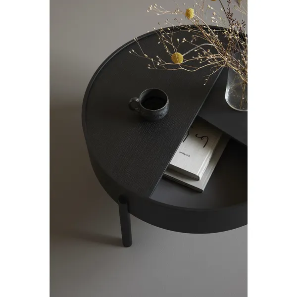 Arc Couchtisch Schwarz Esche Ø66