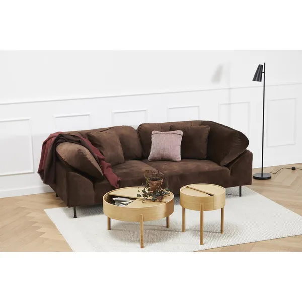 Arc Couchtisch Schwarz Esche Ø66