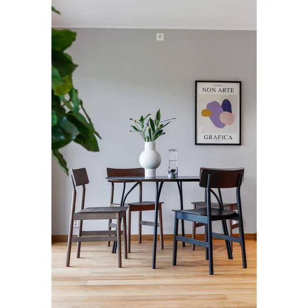 Tree Round Table Ø120 Black/ Gray-black Laminate