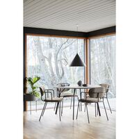 Tree Round Table Ø120 Black/ Beige Laminate