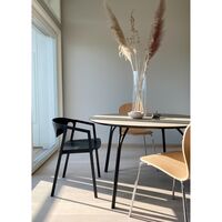 Tree Round Table Ø120 Black/ Beige Laminate
