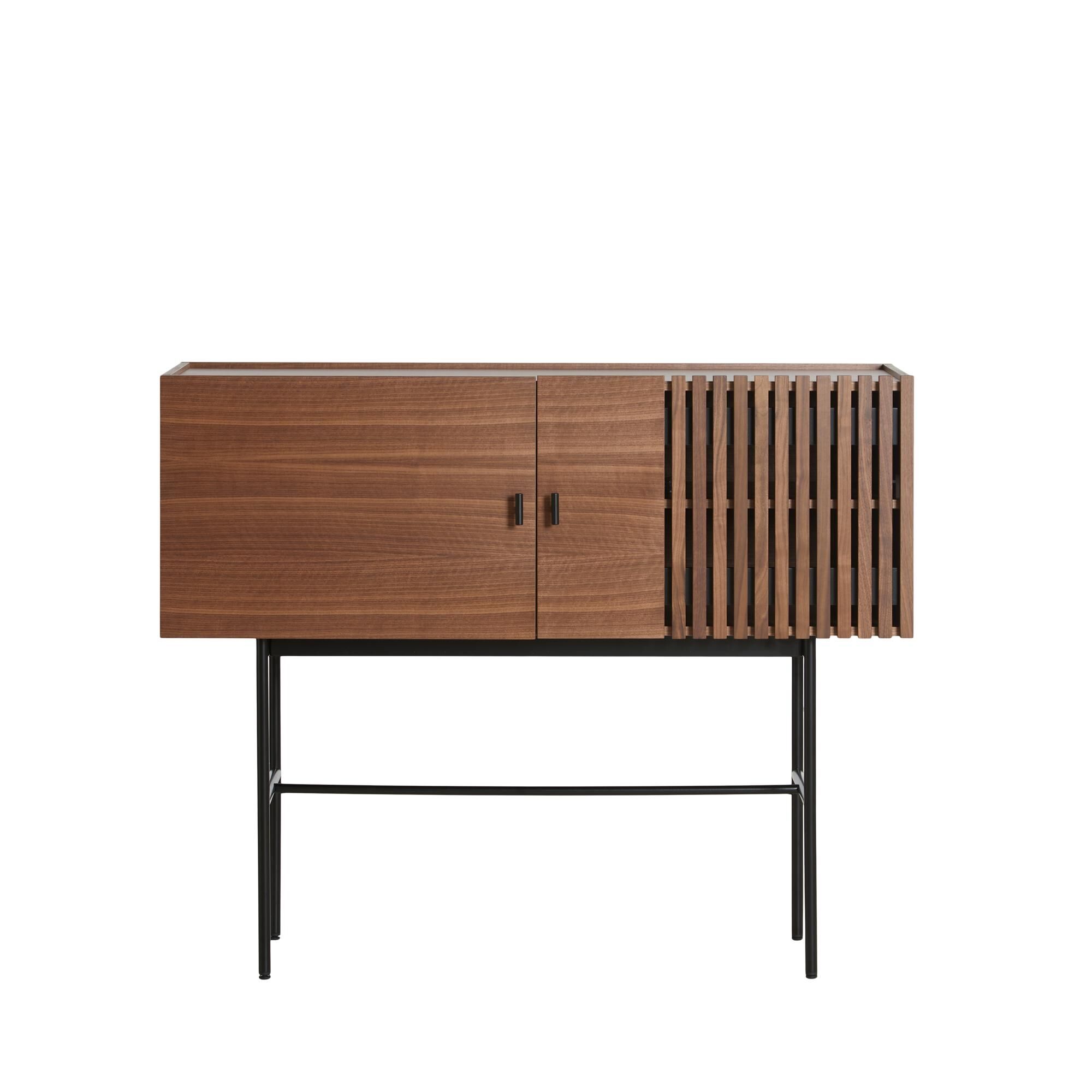 Array Skjenk Valnøttfiner/ Sort 120 cm