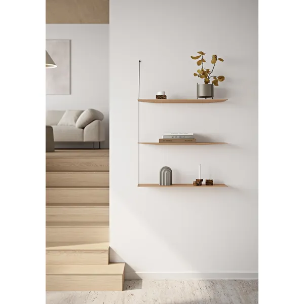 Stedge Ekstra Hylle Sort Eike 60 Cm