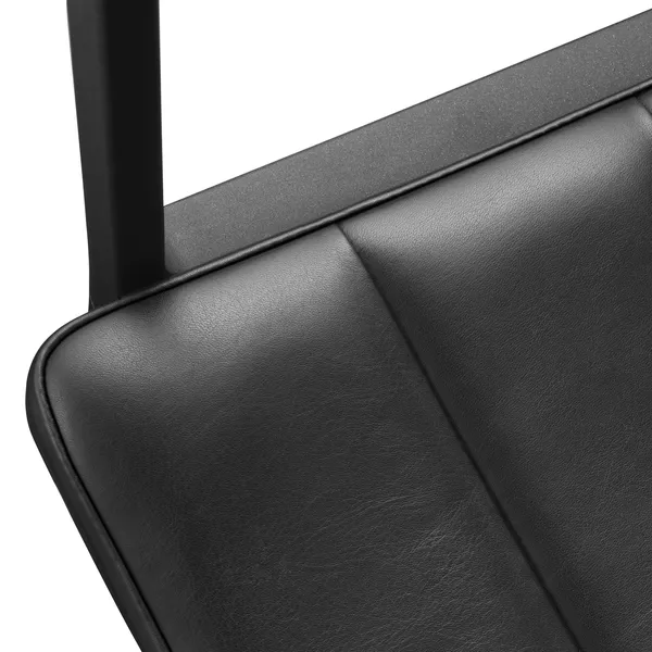 452 Swivel Chair Black Leather