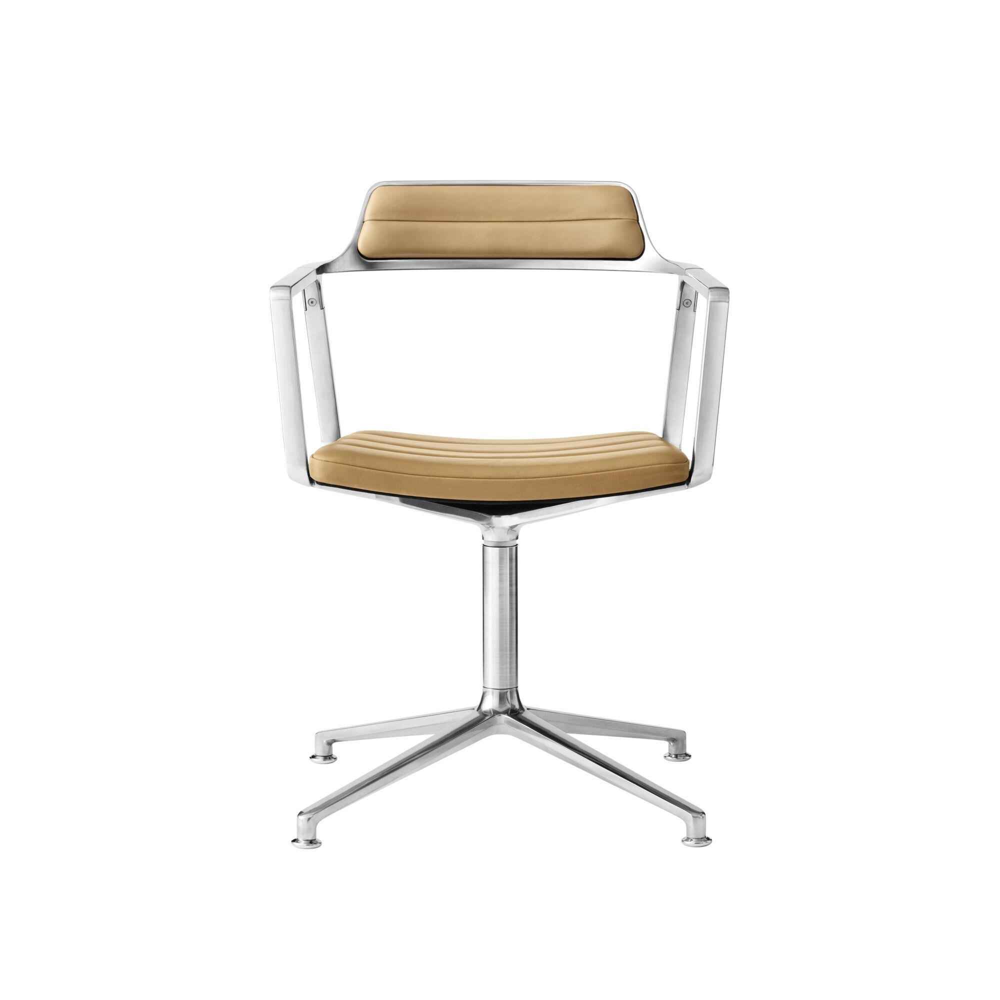 Chaise pivotante 452 Camel/Cuir