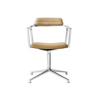 Aluminium / Camel leather