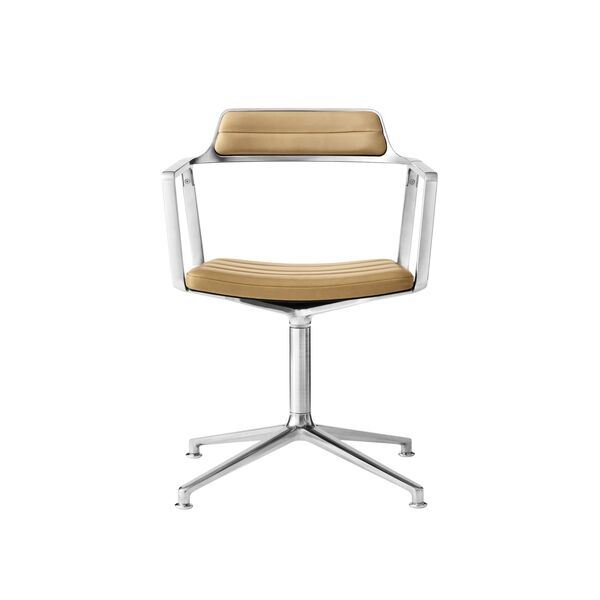 452 Swivel Chair Camel/Leather