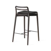 484 Cabin Bar Stool Dark Oak/Black Leather