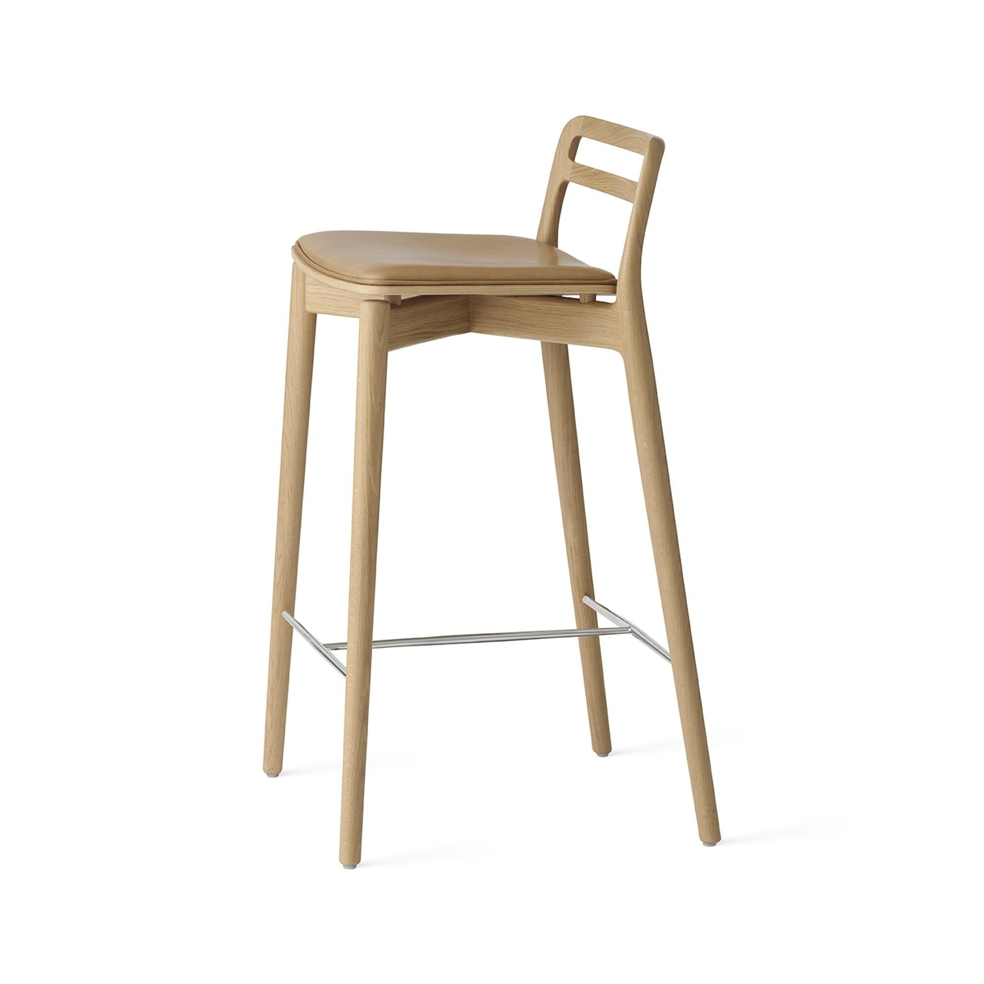 484 Cabin Tabouret de Bar Chêne Clair/Cuir Sable