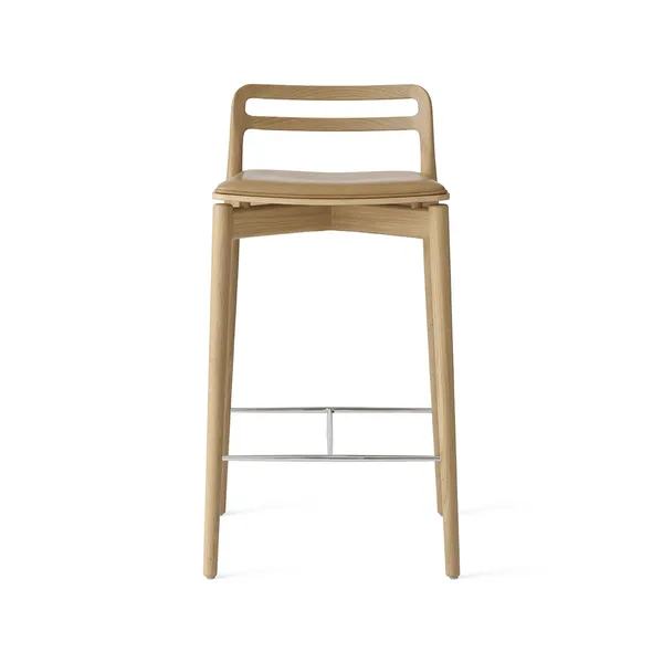 484 Cabin Bar Stool Light Oak/Sand Leather