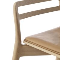 484 Cabin Bar Stool Light Oak/Sand Leather