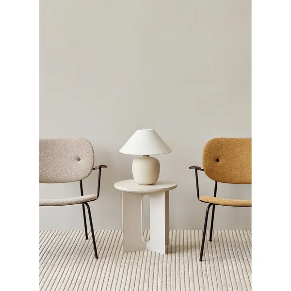 Androgyne Side Table Ø50 Natural Oak/Kunis Breccia