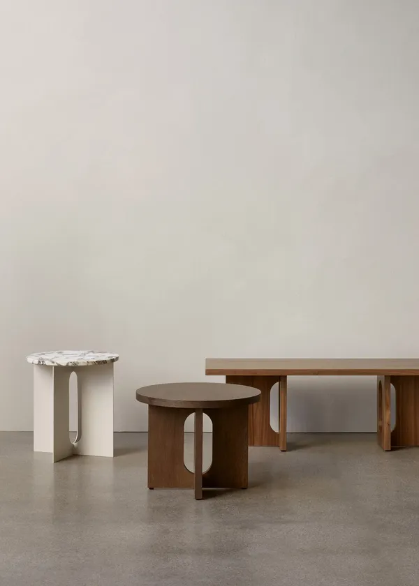 Androgyne Side Table Ø50 Walnut/Kunis Breccia
