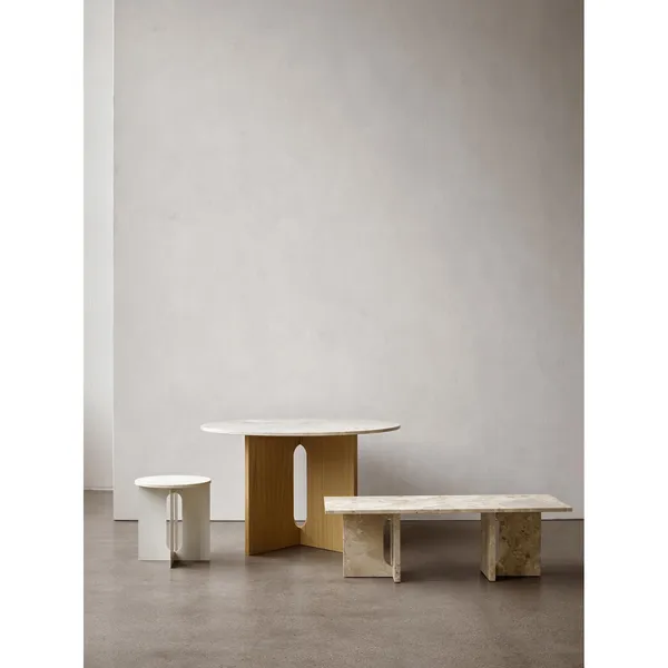 Androgyne Side Table Ø50 Walnut/Kunis Breccia