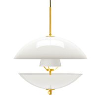 Clam Pendant White/ Brass Ø55