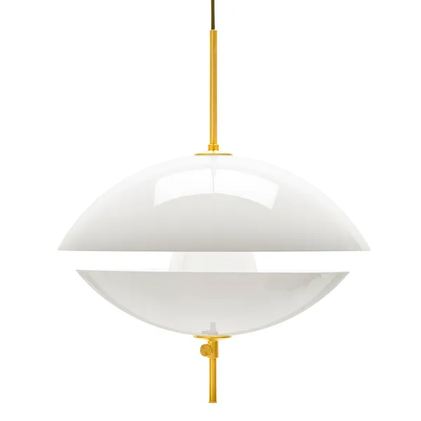 Clam Pendant White/ Brass Ø55
