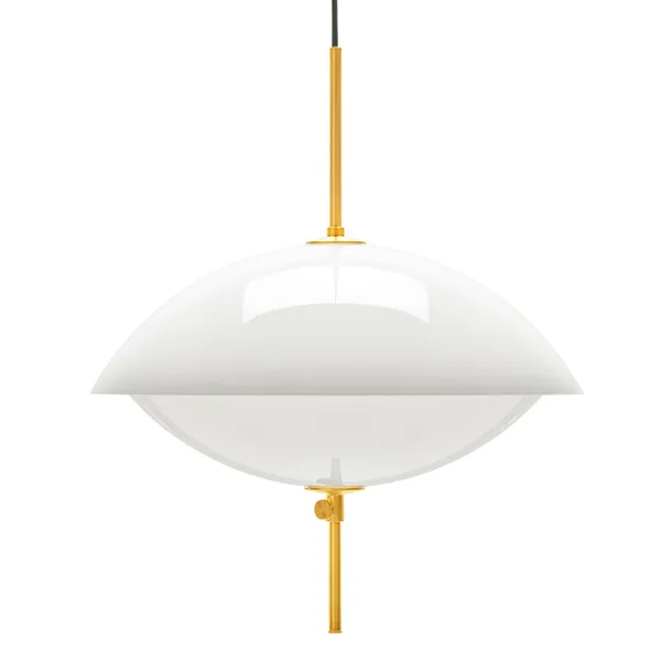 Clam Pendant White/ Brass Ø55