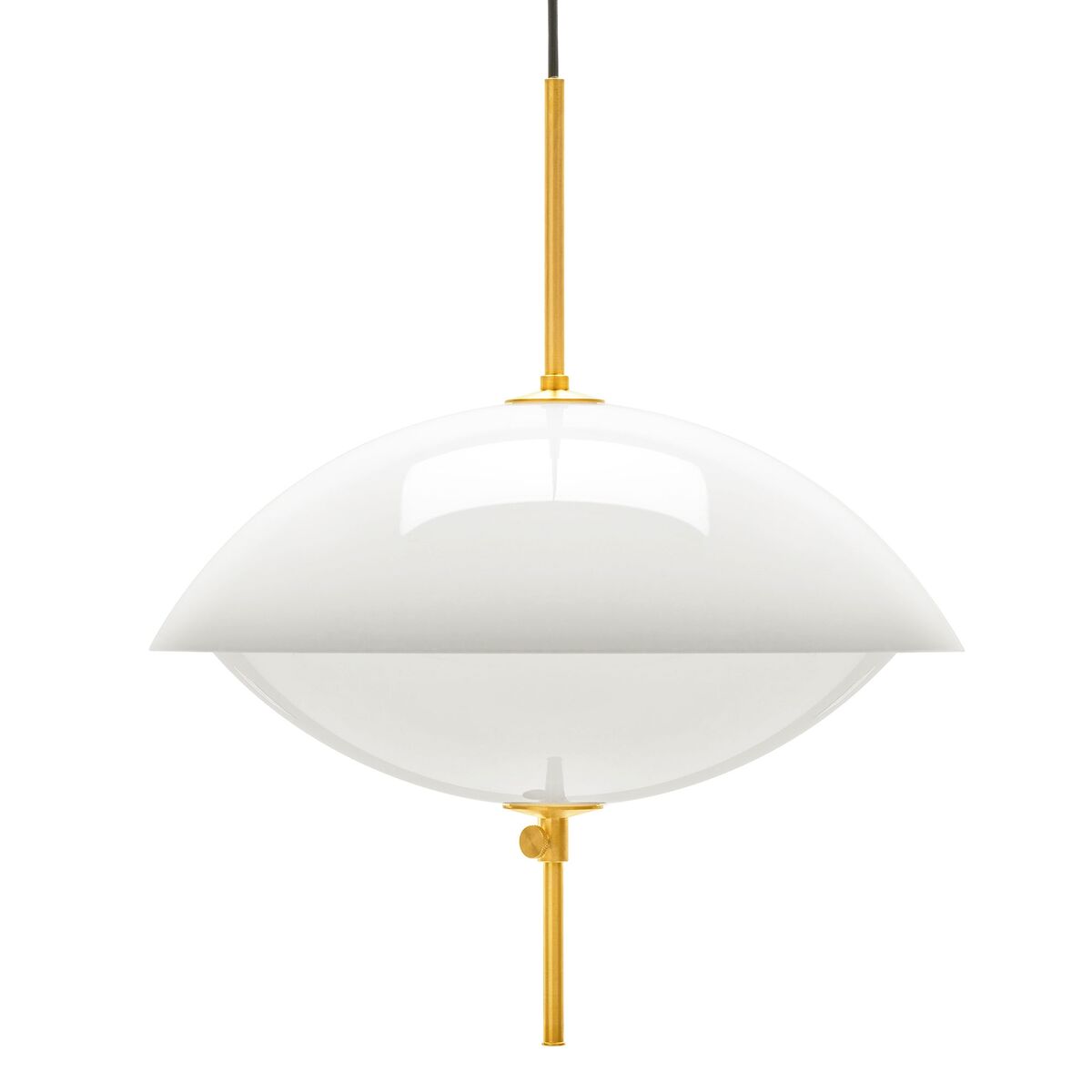 Clam Pendant White/ Brass Ø55