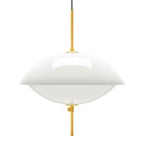 Clam Pendant White/ Brass Ø55
