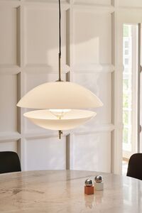 Clam Pendant White/ Brass Ø55