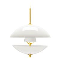 Clam Pendant White/ Brass Ø44