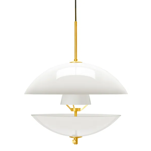 Clam Hanglamp Wit/ Messing Ø44