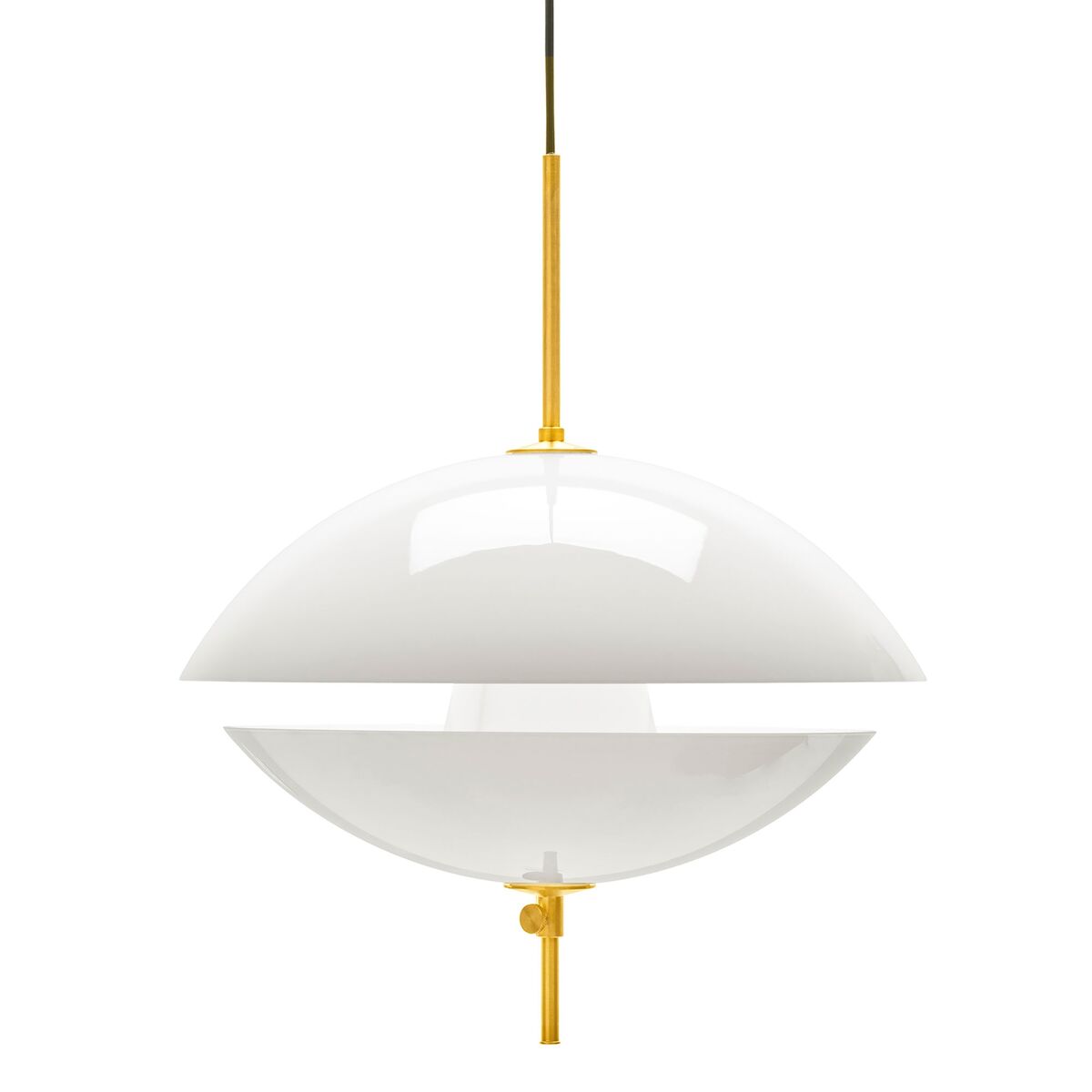 Clam Pendant White/ Brass Ø44