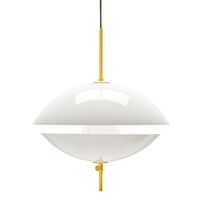 Clam Pendant White/ Brass Ø44