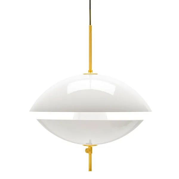 Clam Hanglamp Wit/ Messing Ø44