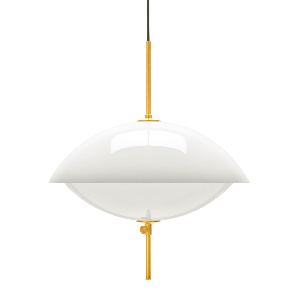 Clam Pendant White/ Brass Ø44