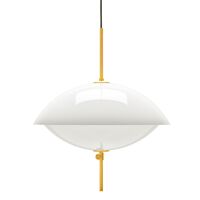 Clam Pendant White/ Brass Ø44