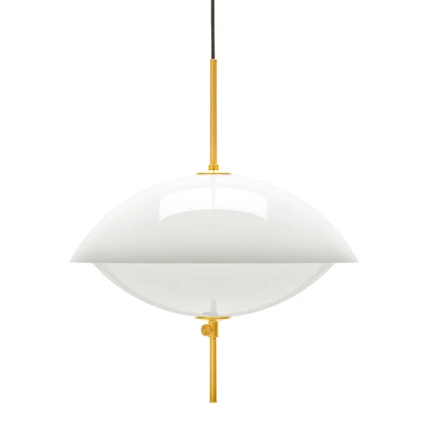 Clam Hanglamp Wit/ Messing Ø44