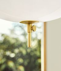 Clam Pendant White/ Brass Ø44