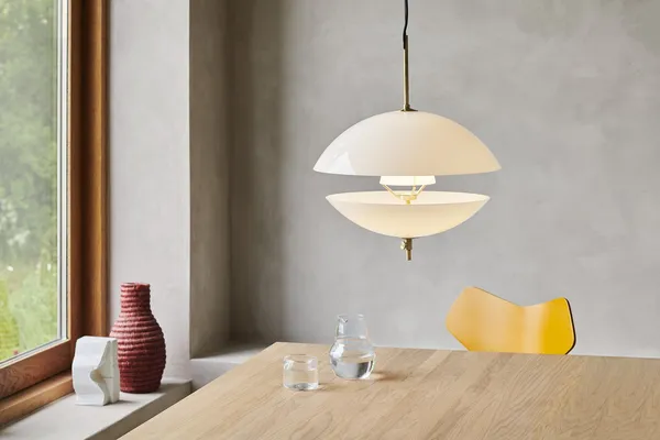Clam Hanglamp Wit/ Messing Ø44