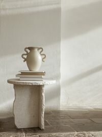 Mineral Sculptural Coffee Table White Curia Marble