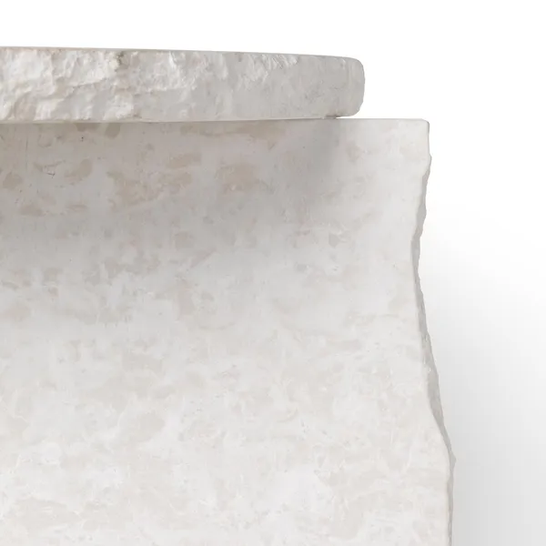 Mineral Sculptural Coffee Table White Curia Marble