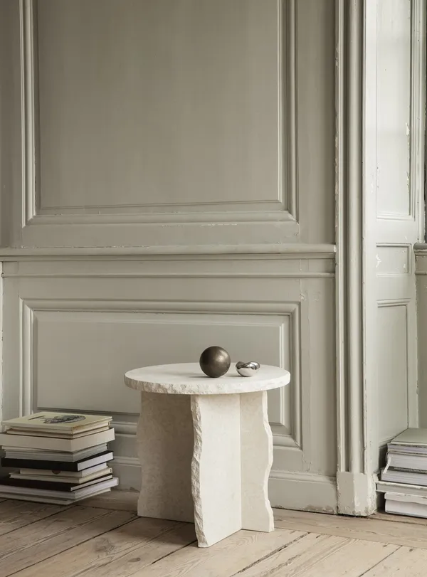 Mineral Sculptural Coffee Table White Curia Marble