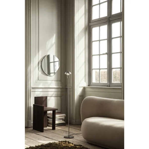 Pond Mirror Small Dark Chrome