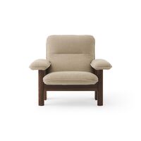 Brasilia Sessel, Dunkle Eiche/Bouclé