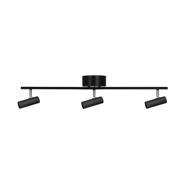 Hubble 3 Long Ceiling Light Black